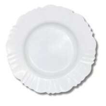 Kit 20 Prato Fundo com Borda Branco Preto Refeição Churrasco Festa Pratos Plastico