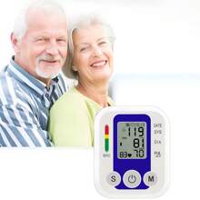 Monitor de presión arterial portátil en el brazo con sensor de presión, equipo de monitor de presión arterial automático, esfigmomanómetro digital, tensiómetro con brazalete para el brazo superior, monitor de presión arterial electrónico, tensiómetro