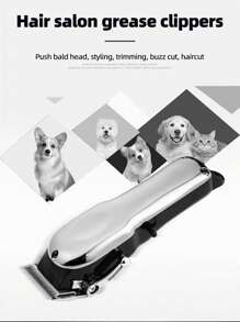 Set de tijeras eléctricas para aseo de mascotas, equipo inalámbrico y silencioso para cortar el pelo de perros, cortadora recargable para pelo espeso de perros