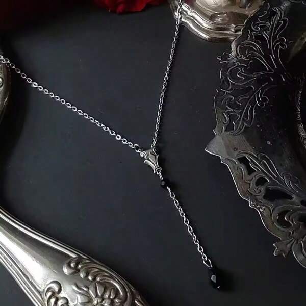 Victoriaanse kristallen ketting - Hekserij, Bescherming, Kristallen, Alternatief, Gotisch, Gothic, Romantisch,