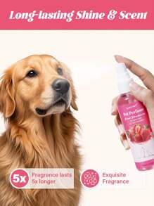 GJYC PET Pet Perfume Sweet Strawberries 3.38 Fl.Oz - Long-Lasting Fragrance For Dogs & Cats, Delicate Strawberry Scent, Gentle Formula For All Breeds, Keeps Your Pet Smelling Fresh & Clean