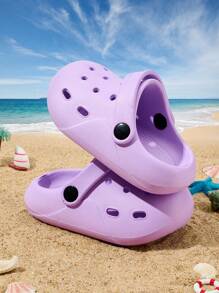 女孩夏季休闲舒适轻便时尚透气纯色凉鞋 - 紫色 - 查看 5