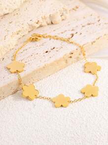 1 件简约精致，不锈钢，精致个性化，时尚配饰，理想的时尚配饰，防水，防过敏，派对生日礼物，简约设计，适合日常搭配，适合大多数场合的情侣