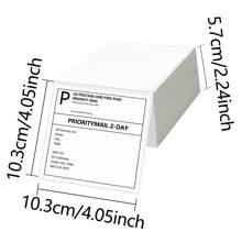 直接热敏标签 - 运输标签 4x4 热敏打印机贴纸 4"X4" - 邮寄标签，兼容 Rollo、Nelko、Zebra。打印机，折叠式运输标签（500 个标签包）