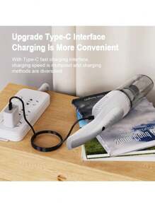 Multifunctional Handheld Vacuum Cleaner Powerful Suction HEPA Filter Wireless Vacuum Cleaner For Car Floor Household - White - View 2