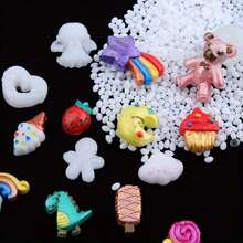 Reusable Pliable Plastic Beads - Melted Plastic Granules For Modeling, DIY Crafts, Sculpture, Role-Playing; Perfect For Jewelry Making Molds And Mosaic - White - View 5