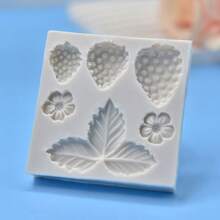 1 Pc White Strawberry Leaf & Flower Shaped Silicone Mold For DIY - White - View 7