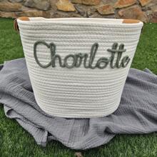 1 pezzo Cestino di immagazzinaggio personalizzato e personalizzato in stile bohémien intrecciato, cesto portabiancheria fatto a mano in corda, organizer per giocattoli e oggetti vari per soggiorno, bagno, cucina, multifunzionale, ornamentale, riutilizzabile, traspirante, raffinato, alla moda, di alta qualità, colorato, moderno, confortevole, morbido, personalizzato, unico, idea regalo ideale per lui, idea regalo ideale per lei, ragazzo, papà, ragazza, mamma, famiglia, amici, tea room, casa, giardino, ufficio, per anniversari, per San Valentino, per la Festa della Mamma, per compleanni, per la Festa del Papà, per la laurea, per matrimoni, per l'inaugurazione della casa, per rinfrescare la casa