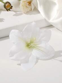 1 pieza Clip para el cabello con flor de lirio, adecuado para accesorios de cabello diarios, de novia y de vacaciones en la playa, accesorios del Día de San Valentín - Multicolor - Ver 11