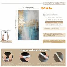 1 件，帆布挂画，带框装饰画，海报，墙面艺术，白色蓝色金色点缀墙面装饰，抽象帆布墙面艺术，现代纹理印刷画，适用于客厅和卧室装饰 - 彩色 - 查看 14