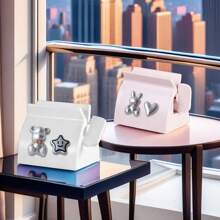 Couple Rabbit & Teddy Bear Toothpaste Squeezer, Manual Toothpaste Dispenser, Bathroom & Cosmetics Tube Squeezer - Multicolor - View 1