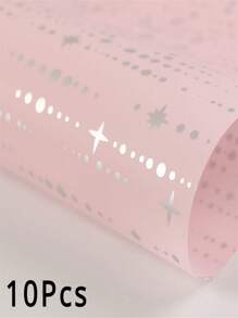 10 Piezas Papel de envolver con diseño de flor de meteoro, papel mate, papel de seda DIY para ramos de flores hechos a mano, materiales florales para tienda de flores - Multicolor - Ver 12