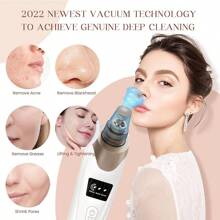 3-Speed Blackhead Remover Pore Cleaner, USB Rechargeable Adult Facial Pore Cleansing Kit, Multi-Functional Cleaning Tool - Acne Removal Tool + Women Blackhead Extractor - Gold - View 4