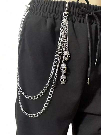 1 chiếc thắt lưng kim loại hình đầu lâu cổ điển, thắt lưng Punk, phù hợp cho thanh thiếu niên, mặc thường ngày, ngoài trời, thể thao, kỳ nghỉ, tốt nghiệp, sinh nhật, Halloween