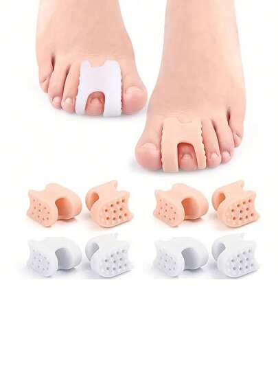 2 Pieces Unisex Soft Gel Toe Separators, Large Toe Pads, Toe Pads For Everyday Use, Soft Bunion Toe Separators, Waterproof, Wear-Resistant Foot Care For Sports And Everyday Use