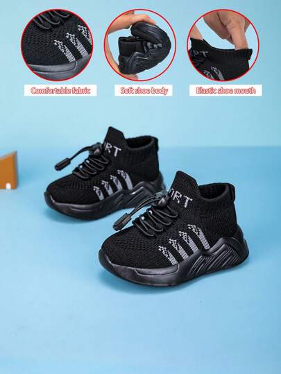 New Lightweight Breathable Low-Top Outdoor Kids Casual Sports Shoes With Soft Sole, Anti-Slip, Slip-On Design, Suitable For All Seasons