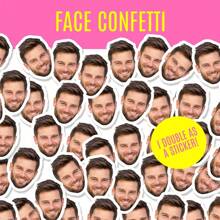 Customized Face And Head Stickers, Creative Home Decor, Party Decorations, Applicable To Car, Wall, Cabinet, Desk, Cup, Water Bottle, Laptop, Personalized Face Sticker, Pattern Printing - Style1(face Sticker) - View 4