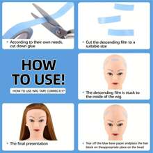 0.8cm Blue Lace Front Wig Tape Double Sided Adhesive Hair Extension Tape For Tape Extension/Toupee/Lace Wig