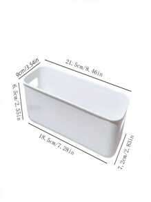 16/12/8/4 piezas Cajas de almacenamiento de plástico blanco - Organizadores multifuncionales para cocina, dormitorio y baño