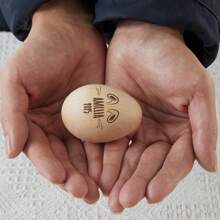 Personalized Carved Pattern Wooden Easter Eggs | Easter Egg Hunt Music Rattle, Birthday Graduation Gift - Multicolor - View 5