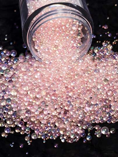 1pc Aurora Glass Beads Epoxy Resin Filler, Mixed Size Mini Bubble Beads For Mould Silicone Filling Material, DIY Craft Supplies, Jewellery Making Supplies