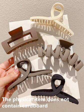 5pcs Women Criss Cross & Wave Design Casual Hair Claw For Daily Life Summer Claw Clips Hair Clips Hair Jaw Clip Hair Clamps Hair Clutch Hair Catcher Clip, School Stuff, College Fall Winter Hair Accessories For Women For Vacation Outfits Woman