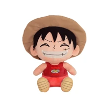 ONE PIECE 3 种款式正版海贼王蒙奇·D·毛绒玩偶玩具海盗王毛绒可爱吊坠钥匙扣卡哇伊动漫玩偶毛绒玩具娃娃收藏儿童礼物 14-26 厘米/5.51-10.24 英寸