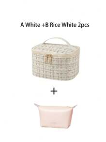 2 chiếc Túi đựng mỹ phẩm dễ thương dung tích lớn cho nữ, Túi đựng đồ vệ sinh phụ nữ, Quà tặng hoàn hảo cho vợ/gia đình, Túi đựng đồ trang điểm cầm tay mẫu mới rộng rãi, Phong cách Bohemian, Dùng khi đi du lịch, nghỉ dưỡng, bãi biển, mùa hè - Nhiều màu - Xem 13