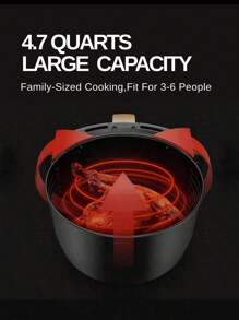 RAF Friteuză automată inteligentă de uz casnic cu capacitate de 4,7 litri, cu ecran tactil LED multifuncțional, poate fi utilizată pentru prăjit, cuptor electric, pui, cuptor cu microunde