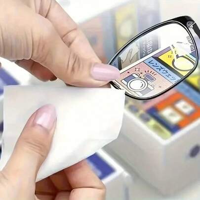 1片装镜头清洁湿巾、金属首饰清洁湿巾、防雾眼镜湿巾、手机屏幕和眼镜清洁布湿巾。