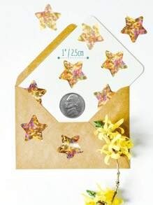 500 张/卷激光银色和金色星形贴纸，适用于学生和教师奖励表，金属箔闪光，防水和可移除不干胶标签，学校用品，返校 - 彩色 - 查看 5