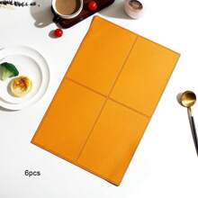 Placemats met vierkant rasterpatroon, hittebestendig, oliebestendig, antislip, waterdicht, isolatie, geschikt voor huis-/hoteldecoratie, 4/6 stuks beschikbaar