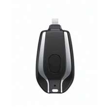 Llavero Cargador Portátil Banco Energía Cargador Tipo LIGHTNING Iiphonne - Negro - Ver 3