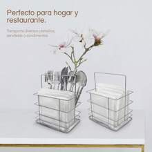 ANDROMEDA INC Organizador de Cubiertos - Plateado - Ver 8