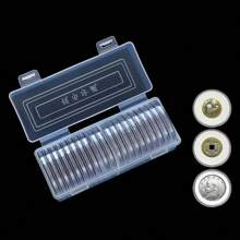 20 piezas de cápsulas de monedas de 46 mm, soporte de plástico, contenedor, caja de almacenamiento, organizador - 7002957 - Ver 2