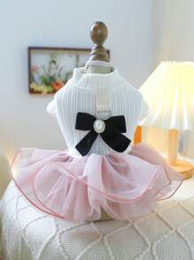 1 件宠物服装，可爱时尚狗/猫服装，适合小型犬和幼犬，舒适的 Anna 薄纱裙 - 彩色 - 查看 7