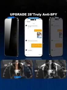 5 عبوات واقي شاشة خصوصية من الزجاج لهواتف آيفون 17 11 12 13 14 15 16 برو ماكس - فلتر خصوصية ثنائي الاتجاه، زجاج مقوى فائق القوة، 5 أضعاف القوة، درع غير مرئي، خالي من البصمات، سهل التركيب، متوافق مع زجاج آيفون 14 15 16 بلس