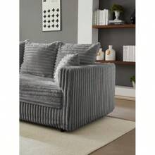 104.3" Plush Corduroy 4-Seat Sofa Modern Comfy Upholstered Sofa Cloud Couch Deep Seat Couches With Soft Pillows Convertible Deep Seat Sofa Lounge Chair For Living Room Bedroom Apartment Office