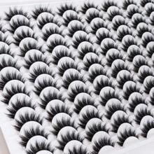 48 Pairs Of Ultra Large Capacity False Eyelashes In One Piece, Complete False Eyelashes, Full Eyelashes, Fluffy, Curled, Thick, Soft False Eyelashes, Naturally Messy False Eyelashes, Convenient And Comfortable To Wear, Not Eye-Catching, Suitable For All Eye Types, Large Capacity Set, Usable For A Long Time, Essential For Makeup, Eyelashes - lông mi mềm mại - Xem 5
