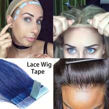 0.8cm Blue Lace Front Wig Tape Double Sided Adhesive Hair Extension Tape For Tape Extension/Toupee/Lace Wig