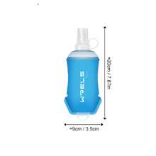 WRELS 1pc Lightweight Foldable Sports Water Bottle With Hanging Ring, Outdoor Cycling Running Hiking Fitness Sports Bottle