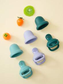 PopLittleOne 1pc Baby Silicone Food Supplement Pacifier Solid Baby Tableware Portable Baby Fruit Vegatable Feeder Teether Baby Food Feeder Pacifier - Multicolor - View 3