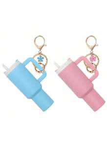 Juego de 1/2/3/5/8 piezas de llavero con mini vaso, lindos encantos con vaso para mujer para bolso, mochila, botella de agua mini - Estilo callejero, multicolor, accesorios del llavero, encantos para bolsos, vasos, 5/3/2/1 llaveros, accesorios para bolsos, encantos para bolsos de mano, caja de almacenamiento de lápiz labial, accesorios para bolsos, llavero de mini vaso, llavero de mini vaso para llavero o bálsamo labial, llavero lindo de vaso