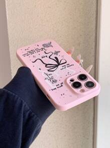 Exquisite Polka Dot, Letter, Flower, Butterfly & Bow Design Anti-Drop Phone Case Compatible With IPhone 16 Pro Max/11/12/13/14 Plus/15 Pro/XS/XR