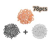 26/78 件 3.8 厘米/1.5 英寸刺绣英文字母熨烫/缝制补丁，服装配饰，夹克，帽子，书籍，背包 - DIY 刺绣贴花 - 多色 - 查看 38