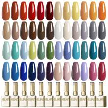 XEIJAYI XEJAYI 6-Color Blue Purple Gel Nail Polish Set, UV LED Soaking Nail Gel, Semi-Permanent, DIY Salon Quality Nail Art Gel For Spring And Summer - 彩色 - 查看 5