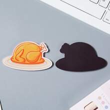 1pc 8cm Acrylic Turkey Design Magnetic Refrigerator Sticker - White - View 1