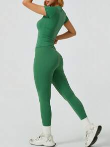 NcmRyu 女士纯色简约百搭圣诞套装，运动套装