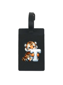 Animal Pattern Initials A-Z, First Letter Luggage Tag Pvc Luggage Tag, Fashionable Animal Design, First Letter Of Name, Carnival Cruise Luggage Tag Personalized Luggage Tag Cute Luggage Tag Id Card Address Card Boarding Pass Portable Luggage Tag Travel Enthusiasts Preferred Gift, Travel Luggage Tag,Baggage Tag,Suitcase Tag,Mother's Day, Best Gift For Travel Enthusiasts. - Black - View 28