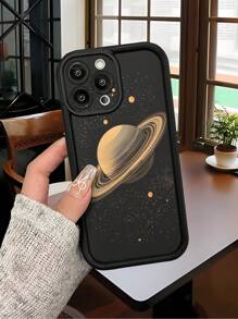 1个彩色像素星系图案防震加厚TPU全包保护手机壳，兼容 16，防水防摔防刮，国际版，非国内版 - 黑色 - 查看 5